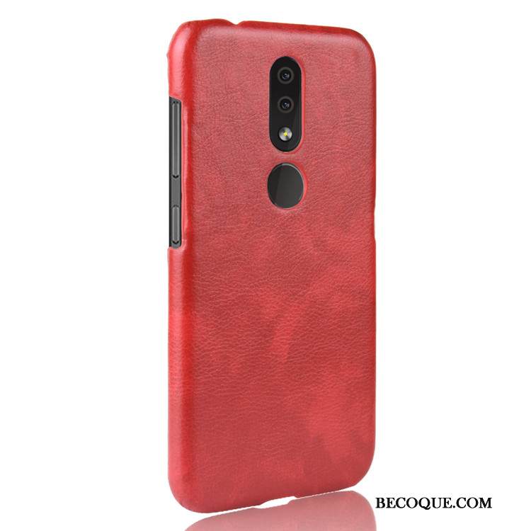 Kuori Nokia 4.2 Nahka Litsi Kukkakuvio, Kotelo Nokia 4.2 Laukut Kova Puhelimen Kuoret