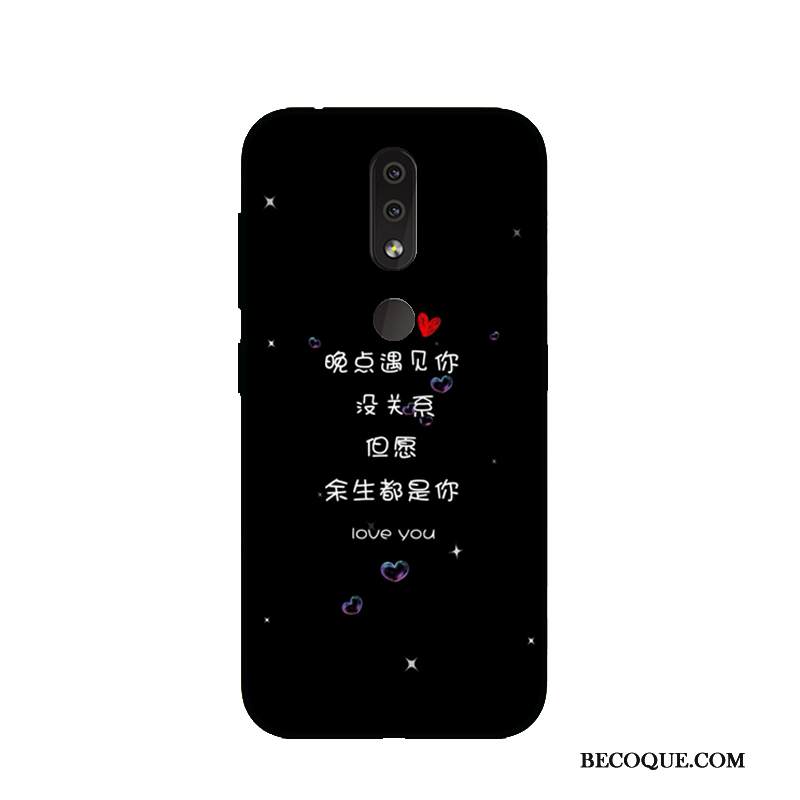 Kuori Nokia 4.2 Pehmeä Neste Sininen Puhelimen Kuoret, Kotelo Nokia 4.2 Sarjakuva Murtumaton Pesty Suede