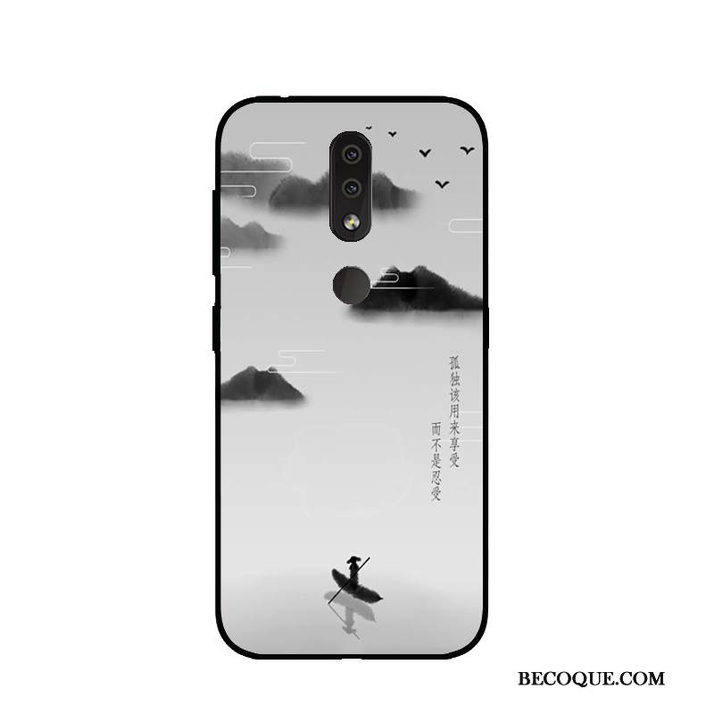 Kuori Nokia 4.2 Pehmeä Neste Sininen Puhelimen Kuoret, Kotelo Nokia 4.2 Sarjakuva Murtumaton Pesty Suede