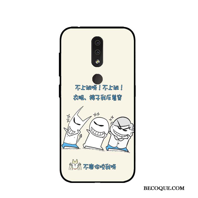 Kuori Nokia 4.2 Pehmeä Neste Sininen Puhelimen Kuoret, Kotelo Nokia 4.2 Sarjakuva Murtumaton Pesty Suede