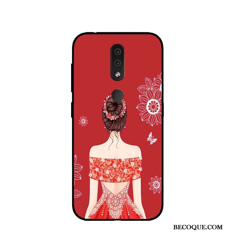 Kuori Nokia 4.2 Pehmeä Neste Sininen Puhelimen Kuoret, Kotelo Nokia 4.2 Sarjakuva Murtumaton Pesty Suede