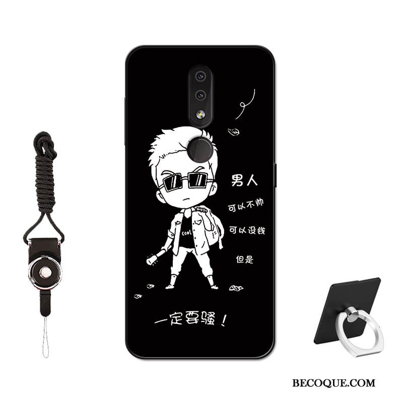 Kuori Nokia 4.2 Suojaus Net Red Murtumaton, Kotelo Nokia 4.2 Pehmeä Neste Yksinkertainen Tummansininen