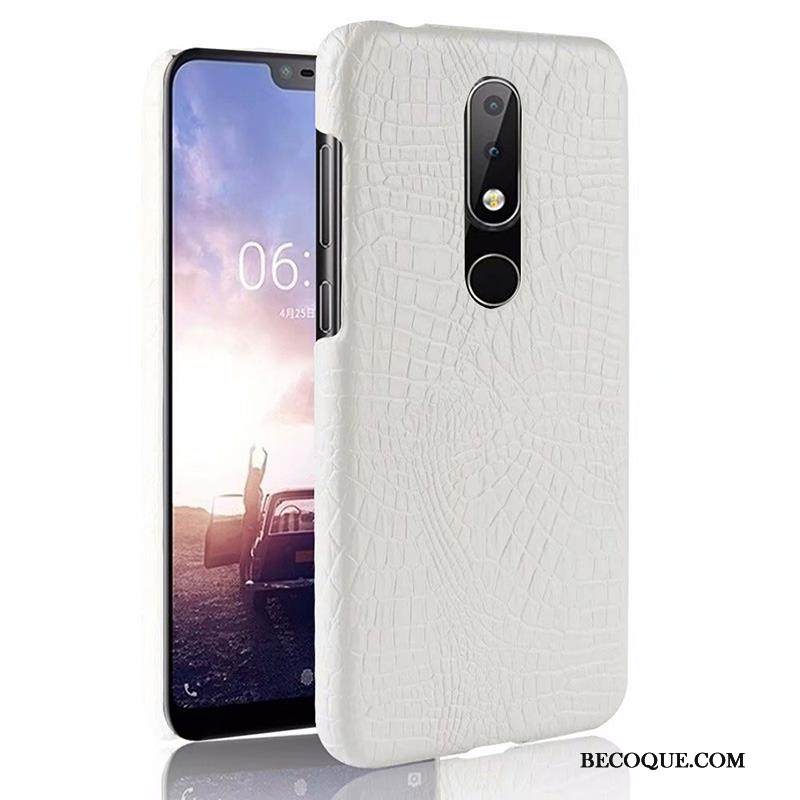 Kuori Nokia 5.1 Plus Nahka Kukkakuvio Persoonallisuus, Kotelo Nokia 5.1 Plus Suojaus Krokotiili Puhelimen Kuoret