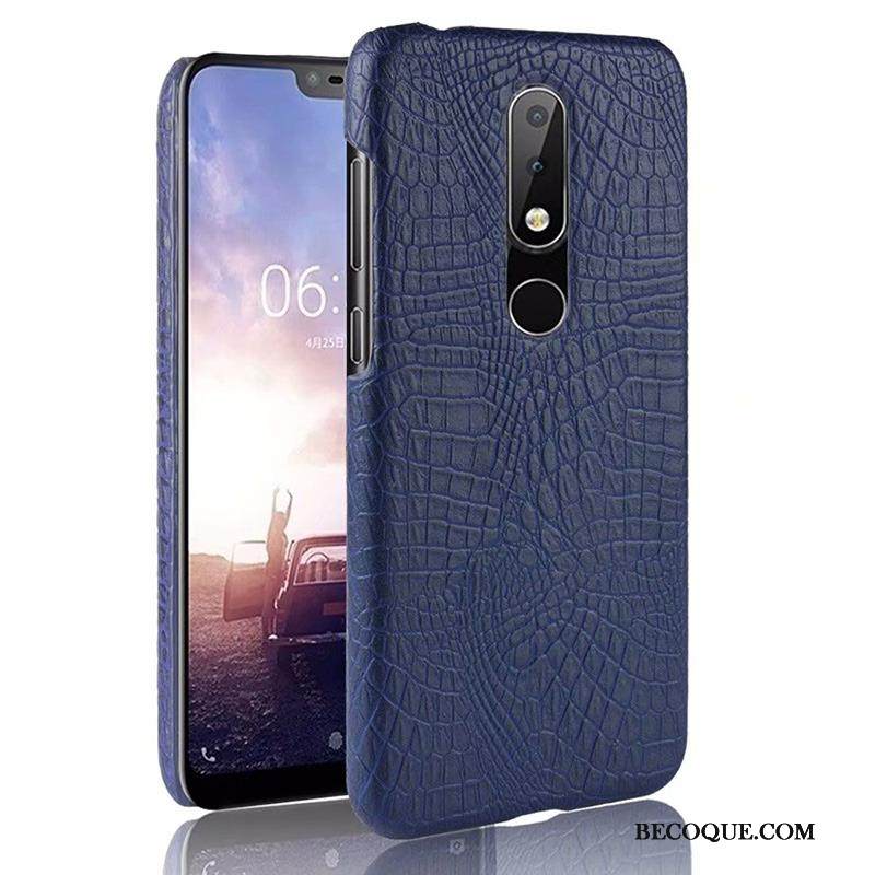 Kuori Nokia 5.1 Plus Nahka Kukkakuvio Persoonallisuus, Kotelo Nokia 5.1 Plus Suojaus Krokotiili Puhelimen Kuoret