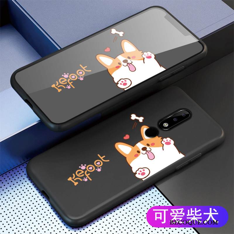 Kuori Nokia 5.1 Plus Silikoni Harmaa Pesty Suede, Kotelo Nokia 5.1 Plus Sarjakuva Puhelimen Kuoret Murtumaton