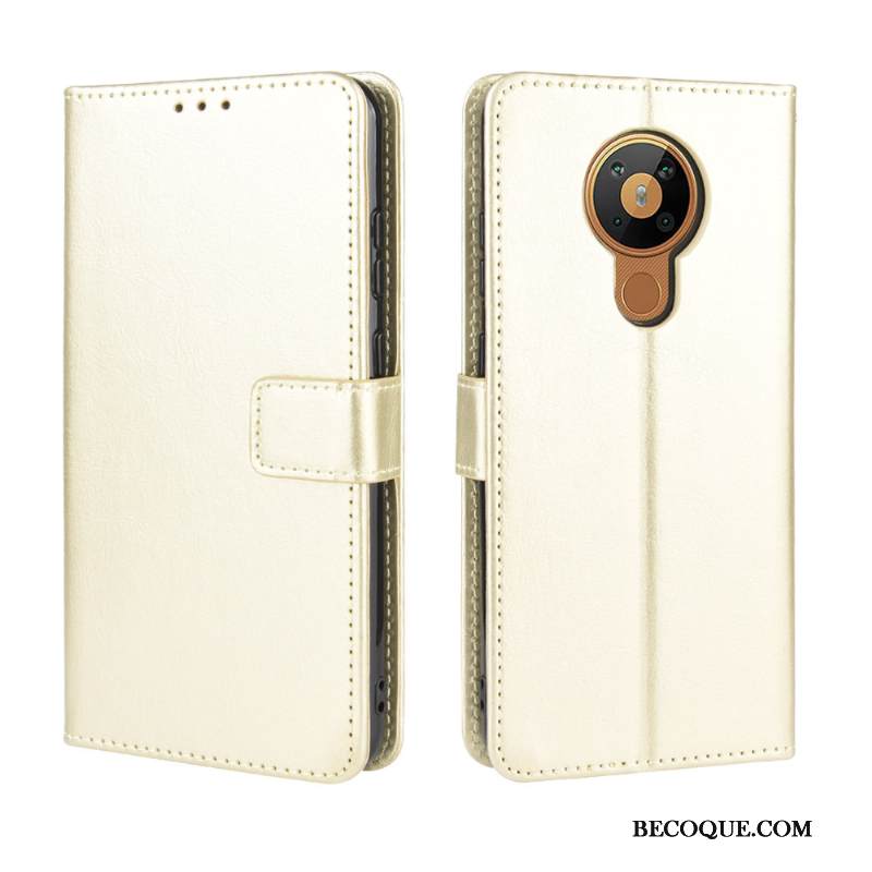 Kuori Nokia 5.3 Nahka Murtumaton Puhelimen Kuoret, Kotelo Nokia 5.3 Suojaus Kukkakuvio Musta