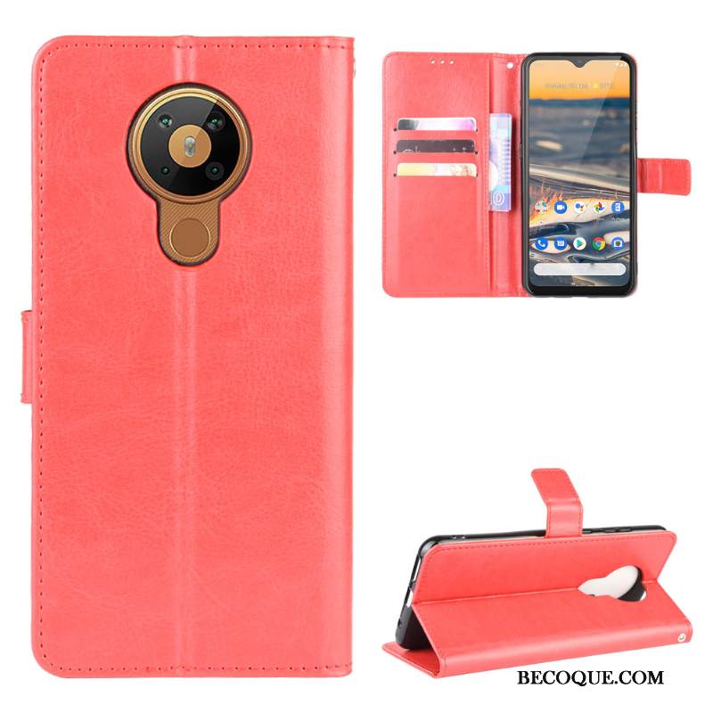 Kuori Nokia 5.3 Nahka Murtumaton Puhelimen Kuoret, Kotelo Nokia 5.3 Suojaus Kukkakuvio Musta