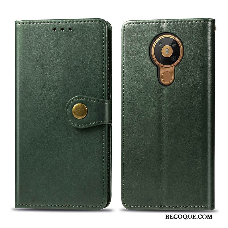 Kuori Nokia 5.3 Suojaus Liiketoiminta Ripustettavat Koristeet, Kotelo Nokia 5.3 Nahka Yksinkertainen Kiinteä Väri