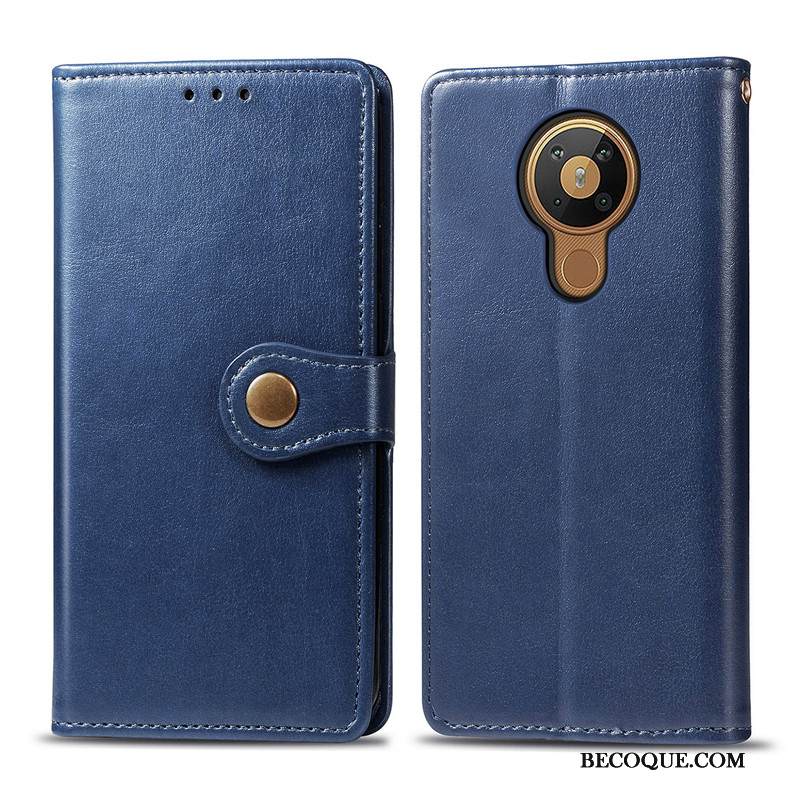 Kuori Nokia 5.3 Suojaus Liiketoiminta Ripustettavat Koristeet, Kotelo Nokia 5.3 Nahka Yksinkertainen Kiinteä Väri