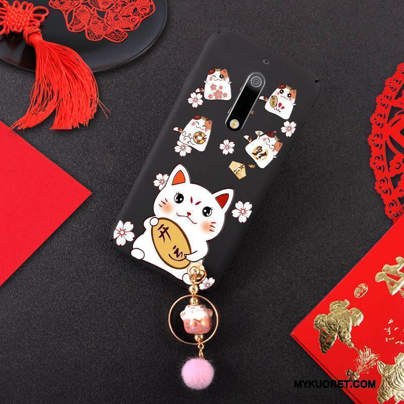 Kuori Nokia 5 Laukut Kova Pesty Suede, Kotelo Nokia 5 Puhelimen Kuoret Kissa