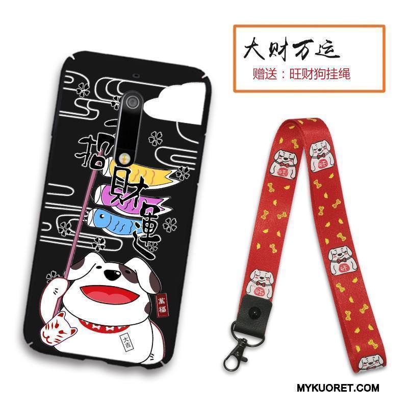 Kuori Nokia 5 Laukut Kova Ripustettavat Koristeet, Kotelo Nokia 5 Kohokuviointi Pesty Suede Punainen