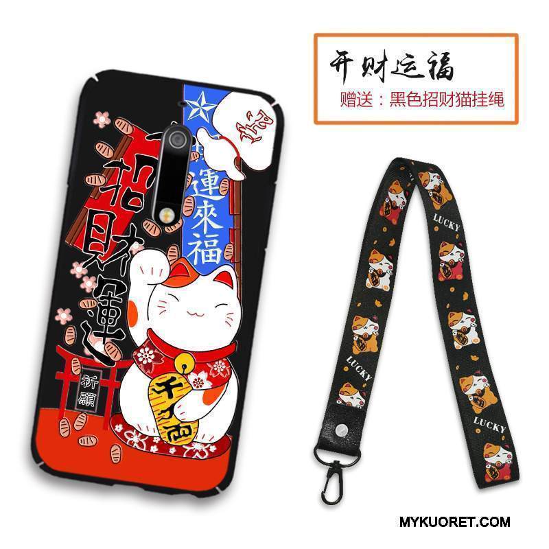 Kuori Nokia 5 Laukut Kova Ripustettavat Koristeet, Kotelo Nokia 5 Kohokuviointi Pesty Suede Punainen