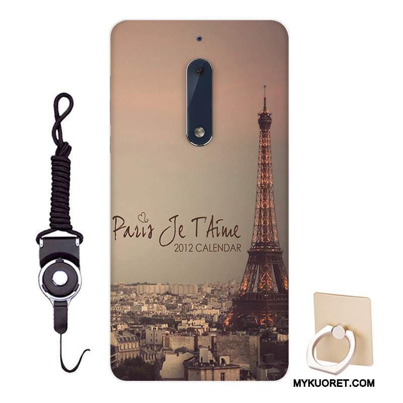 Kuori Nokia 5 Pehmeä Neste Muokata Persoonallisuus, Kotelo Nokia 5 Sarjakuva Tummansininen Malli