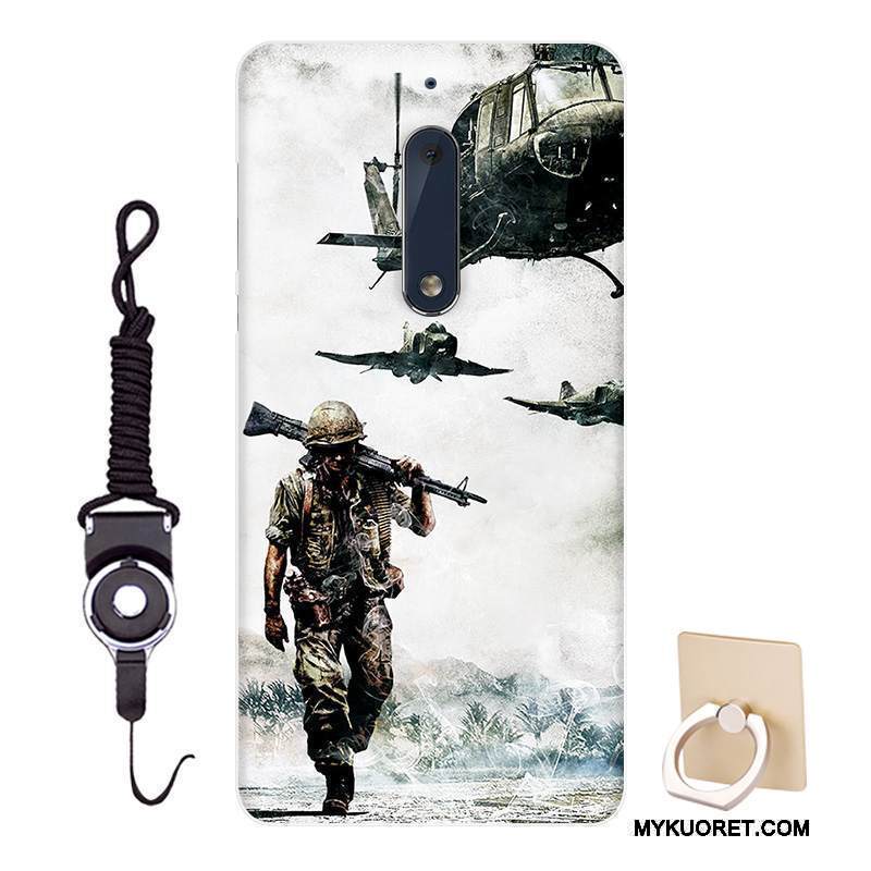 Kuori Nokia 5 Pehmeä Neste Muokata Persoonallisuus, Kotelo Nokia 5 Sarjakuva Tummansininen Malli