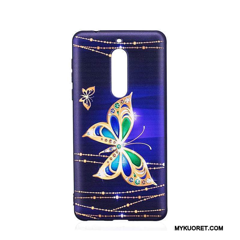 Kuori Nokia 5 Sarjakuva Trendi Puhelimen Kuoret, Kotelo Nokia 5 Maalaus Sininen