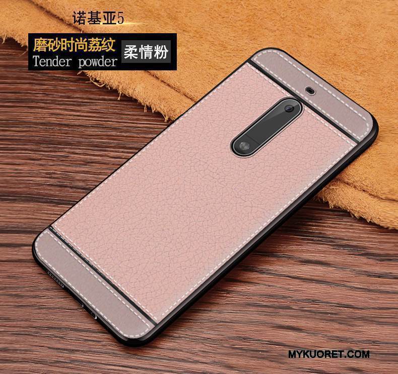 Kuori Nokia 5 Silikoni Murtumaton Jauhe, Kotelo Nokia 5 Laukut Kukkakuvio Puhelimen Kuoret