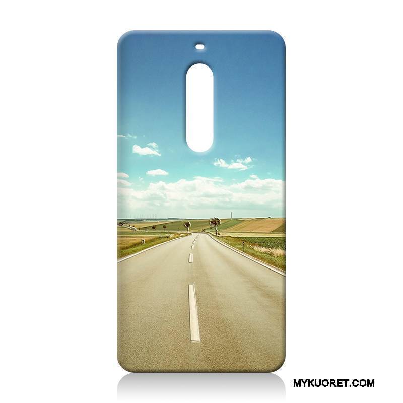 Kuori Nokia 5 Silikoni Murtumaton Vaalean, Kotelo Nokia 5 Kohokuviointi Puhelimen Kuoret Vihreä