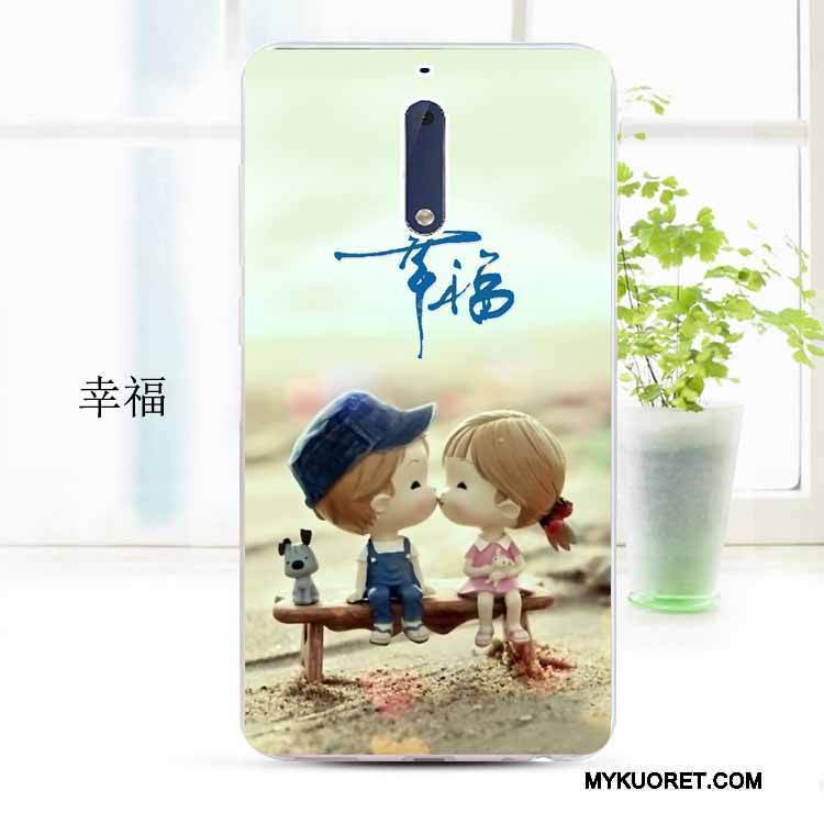 Kuori Nokia 5 Suojaus Muokata Puhelimen Kuoret, Kotelo Nokia 5 Pehmeä Neste Läpinäkyvä Keltainen