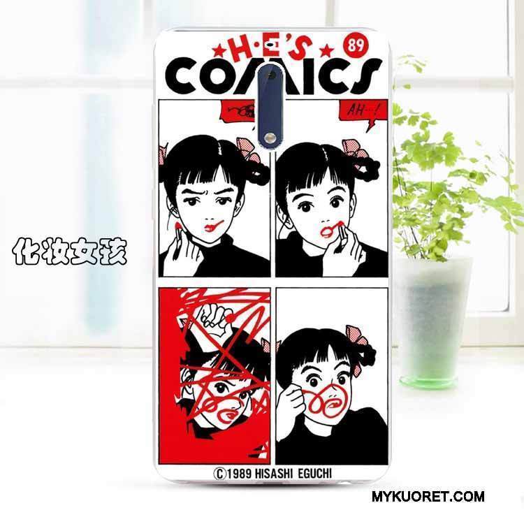 Kuori Nokia 5 Suojaus Muokata Puhelimen Kuoret, Kotelo Nokia 5 Pehmeä Neste Läpinäkyvä Keltainen