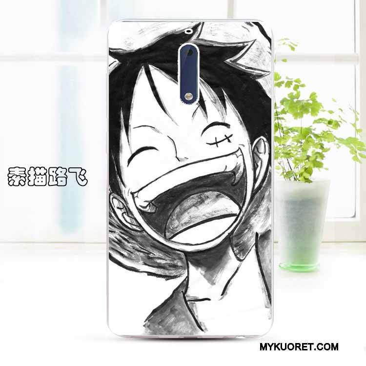 Kuori Nokia 5 Suojaus Muokata Puhelimen Kuoret, Kotelo Nokia 5 Pehmeä Neste Läpinäkyvä Keltainen