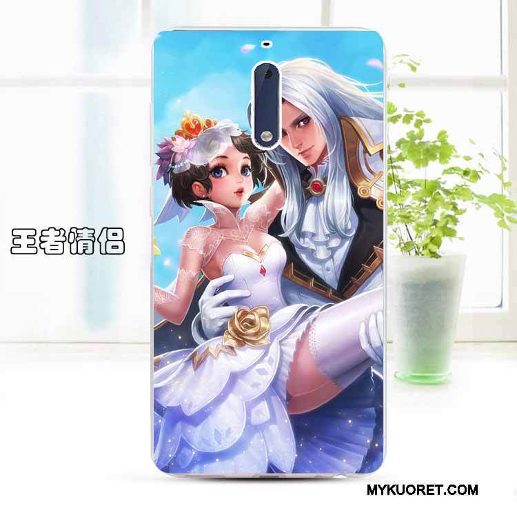 Kuori Nokia 5 Suojaus Muokata Puhelimen Kuoret, Kotelo Nokia 5 Pehmeä Neste Läpinäkyvä Keltainen