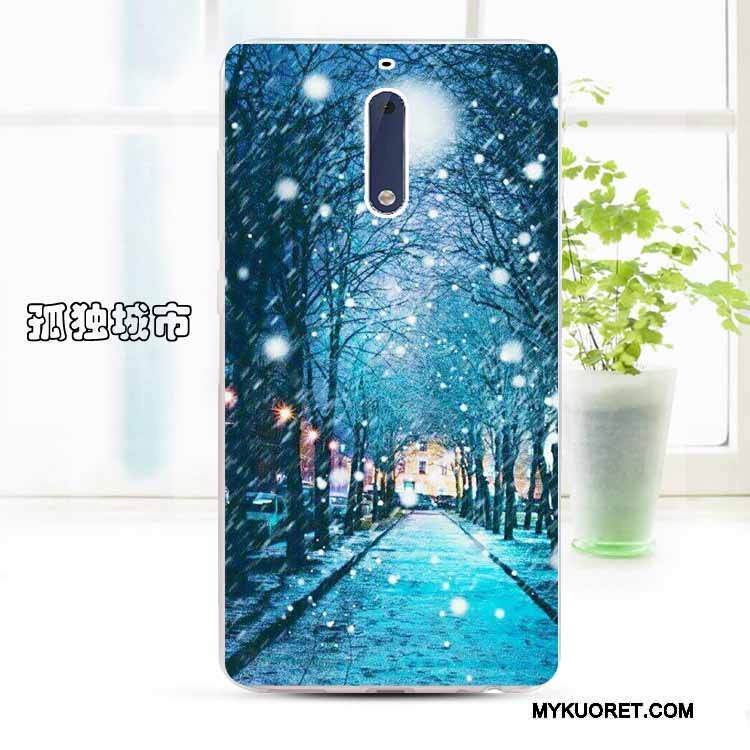 Kuori Nokia 5 Suojaus Muokata Puhelimen Kuoret, Kotelo Nokia 5 Pehmeä Neste Läpinäkyvä Keltainen