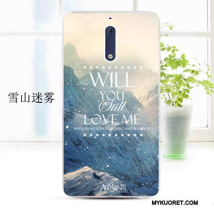 Kuori Nokia 5 Suojaus Muokata Puhelimen Kuoret, Kotelo Nokia 5 Pehmeä Neste Läpinäkyvä Keltainen