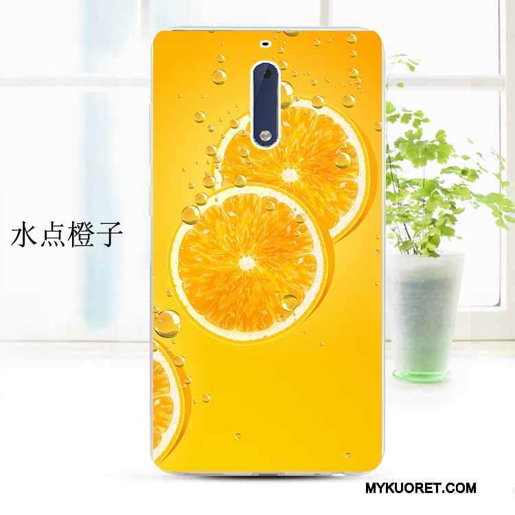 Kuori Nokia 5 Suojaus Muokata Puhelimen Kuoret, Kotelo Nokia 5 Pehmeä Neste Läpinäkyvä Keltainen