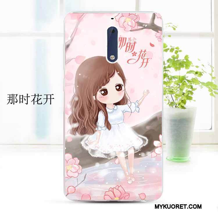 Kuori Nokia 5 Suojaus Muokata Puhelimen Kuoret, Kotelo Nokia 5 Pehmeä Neste Läpinäkyvä Keltainen