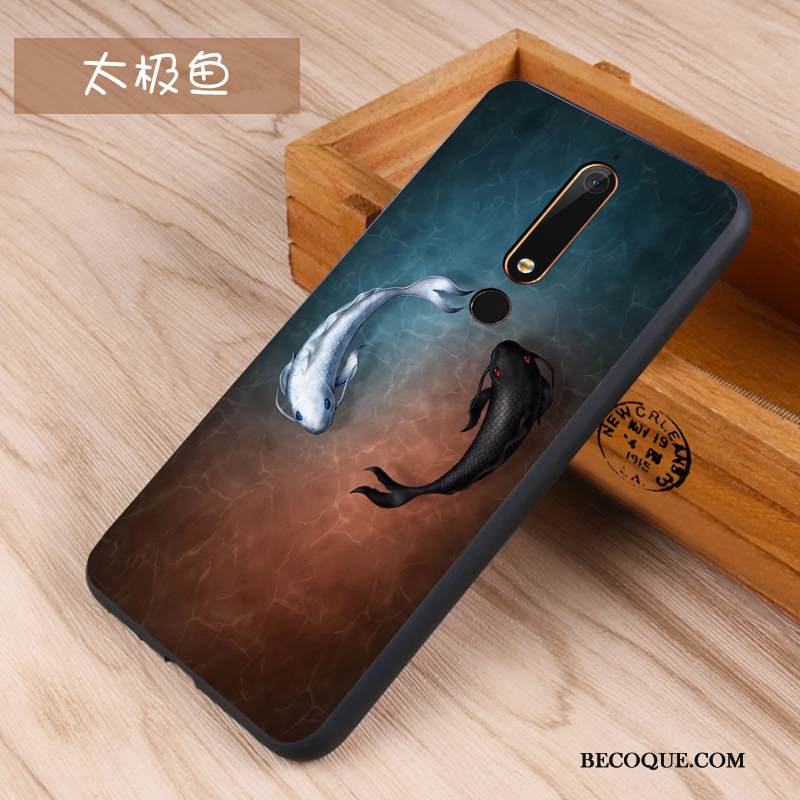 Kuori Nokia 6.1 Pehmeä Neste Murtumaton Sininen, Kotelo Nokia 6.1 Silikoni Pesty Suede Puhelimen Kuoret