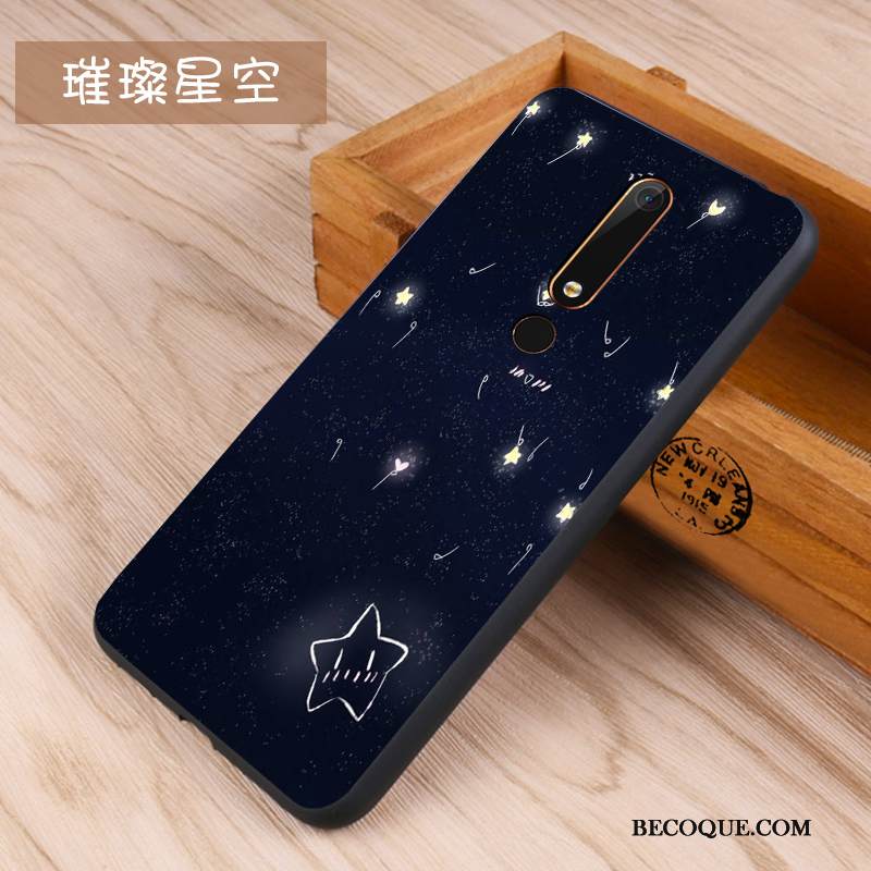 Kuori Nokia 6.1 Pehmeä Neste Murtumaton Sininen, Kotelo Nokia 6.1 Silikoni Pesty Suede Puhelimen Kuoret