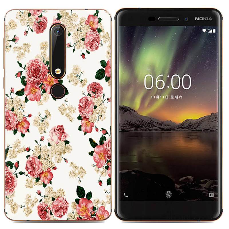 Kuori Nokia 6.1 Pehmeä Neste Trendi Puhelimen Kuoret, Kotelo Nokia 6.1 Suojaus Yksinkertainen