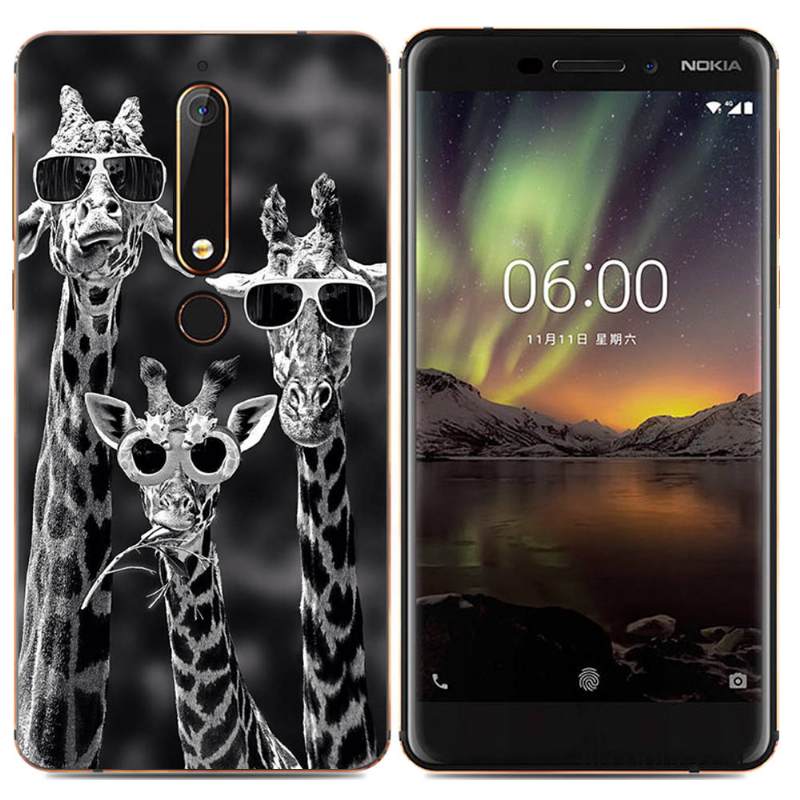 Kuori Nokia 6.1 Pehmeä Neste Trendi Puhelimen Kuoret, Kotelo Nokia 6.1 Suojaus Yksinkertainen