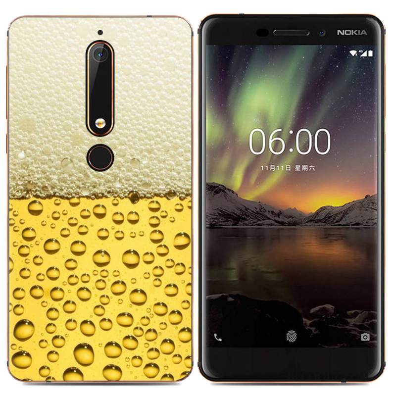 Kuori Nokia 6.1 Pehmeä Neste Trendi Puhelimen Kuoret, Kotelo Nokia 6.1 Suojaus Yksinkertainen