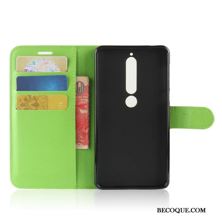 Kuori Nokia 6.1 Tuki Musta Kortti, Kotelo Nokia 6.1 Nahka