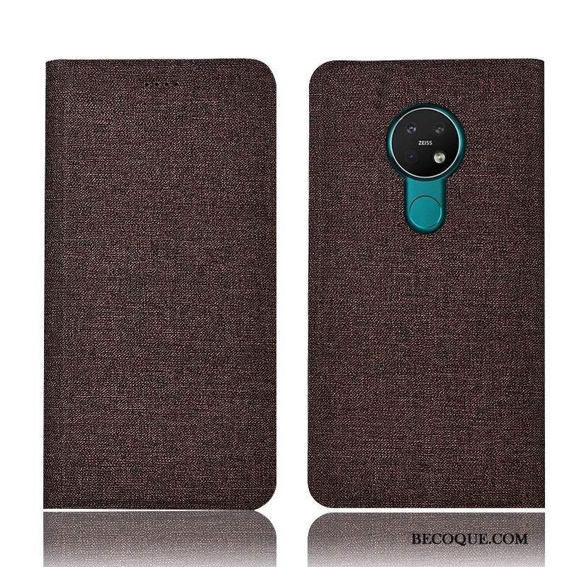 Kuori Nokia 6.2 Kuoret Pellava Sininen, Kotelo Nokia 6.2 Laukut Murtumaton Puhelimen Kuoret