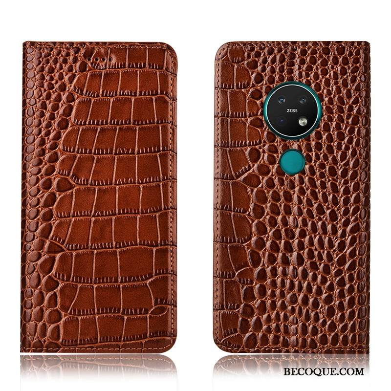 Kuori Nokia 6.2 Nahka Kukkakuvio Puhelimen Kuoret, Kotelo Nokia 6.2 Laukut Murtumaton Sininen