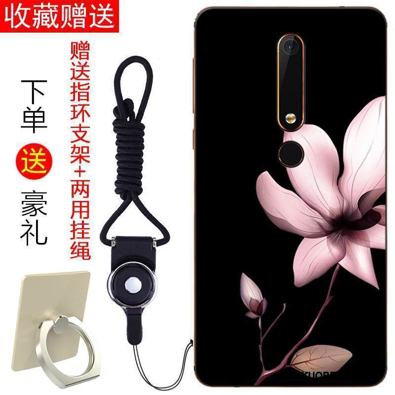 Kuori Nokia 6 Laukut Jauhe Puhelimen Kuoret, Kotelo Nokia 6 Pehmeä Neste Murtumaton Punainen