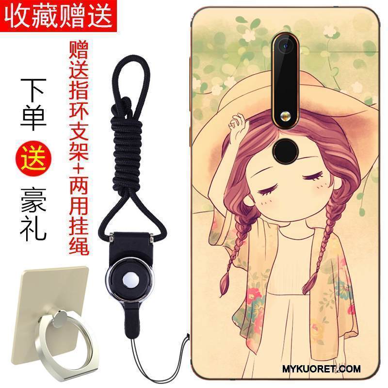 Kuori Nokia 6 Laukut Jauhe Puhelimen Kuoret, Kotelo Nokia 6 Pehmeä Neste Murtumaton Punainen