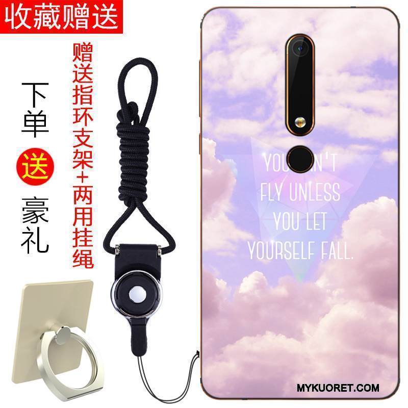 Kuori Nokia 6 Laukut Jauhe Puhelimen Kuoret, Kotelo Nokia 6 Pehmeä Neste Murtumaton Punainen