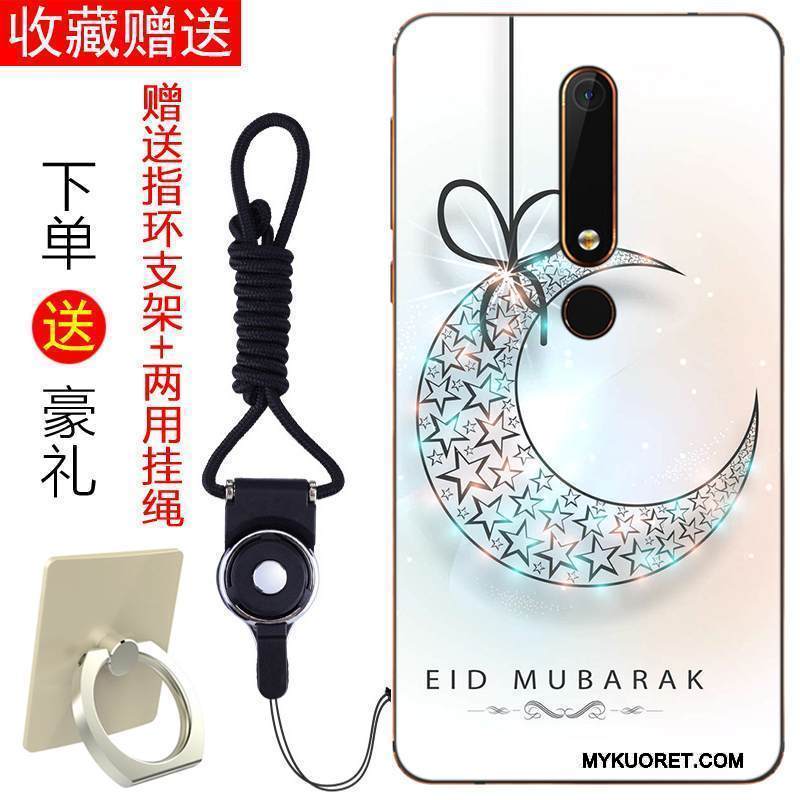 Kuori Nokia 6 Laukut Jauhe Puhelimen Kuoret, Kotelo Nokia 6 Pehmeä Neste Murtumaton Punainen