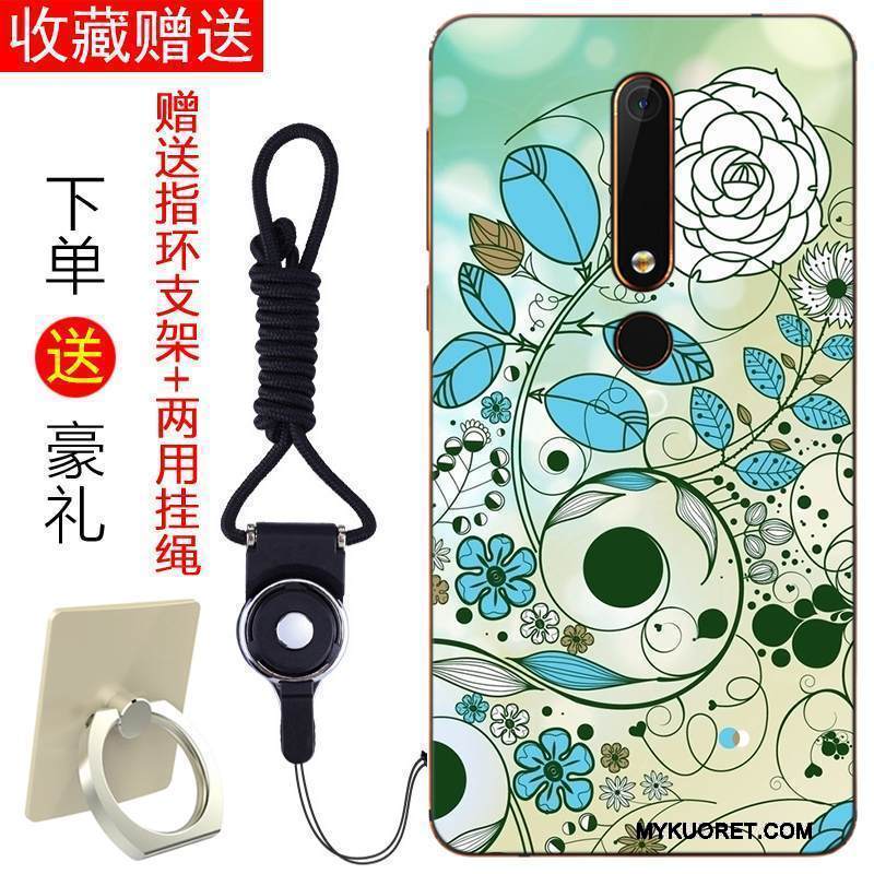 Kuori Nokia 6 Laukut Jauhe Puhelimen Kuoret, Kotelo Nokia 6 Pehmeä Neste Murtumaton Punainen