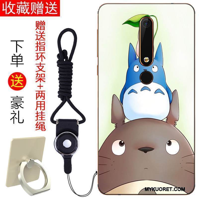 Kuori Nokia 6 Laukut Jauhe Puhelimen Kuoret, Kotelo Nokia 6 Pehmeä Neste Murtumaton Punainen