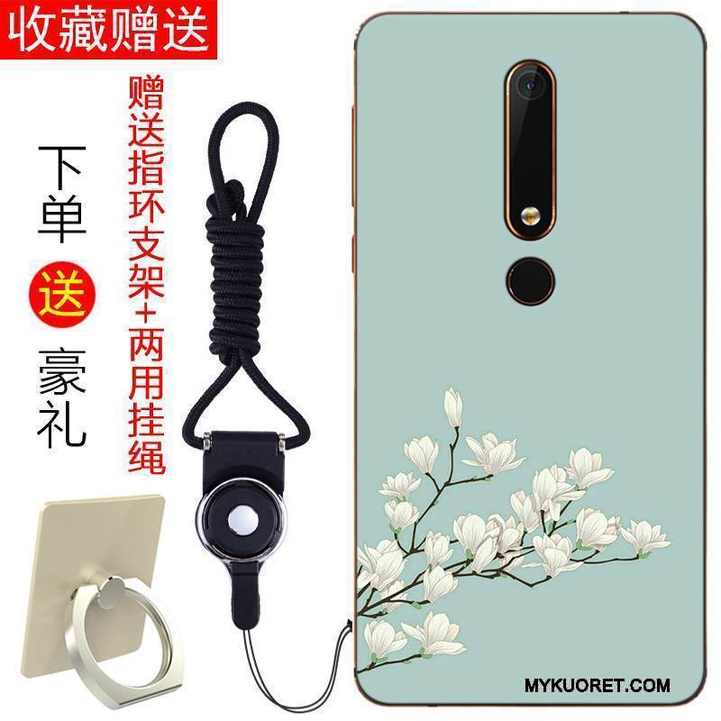 Kuori Nokia 6 Laukut Jauhe Puhelimen Kuoret, Kotelo Nokia 6 Pehmeä Neste Murtumaton Punainen