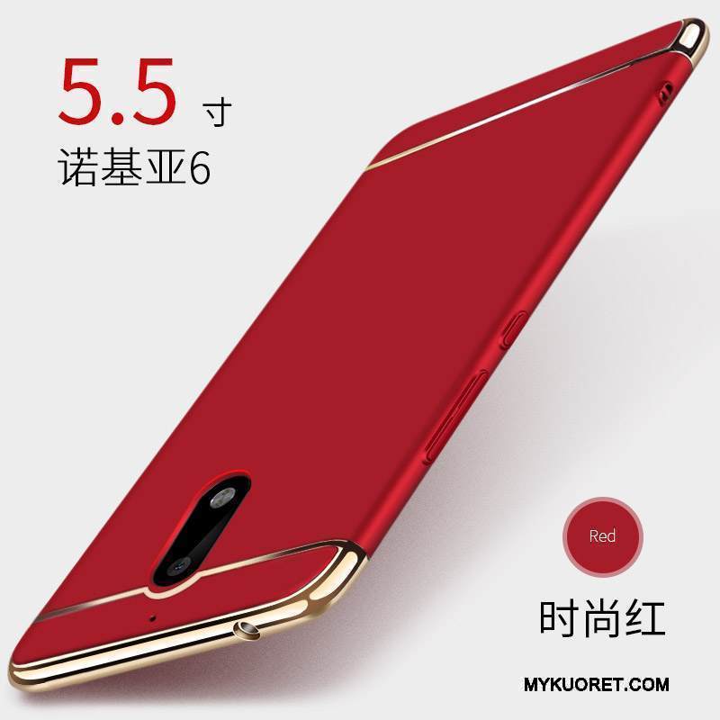 Kuori Nokia 6 Laukut Murtumaton Persoonallisuus, Kotelo Nokia 6 Suojaus Puhelimen Kuoret Punainen