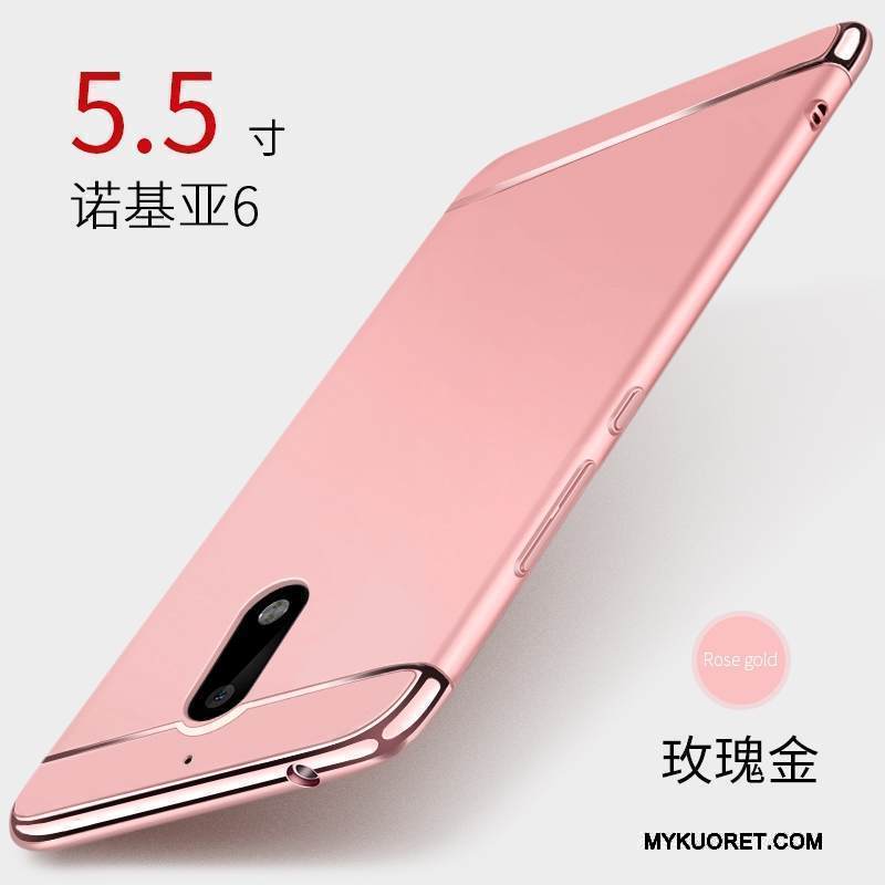 Kuori Nokia 6 Laukut Murtumaton Persoonallisuus, Kotelo Nokia 6 Suojaus Puhelimen Kuoret Punainen