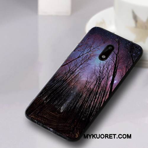 Kuori Nokia 6 Laukut Murtumaton Pesty Suede, Kotelo Nokia 6 Pehmeä Neste Puhelimen Kuoret Sininen