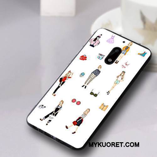 Kuori Nokia 6 Laukut Murtumaton Pesty Suede, Kotelo Nokia 6 Pehmeä Neste Puhelimen Kuoret Sininen