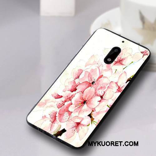 Kuori Nokia 6 Laukut Murtumaton Pesty Suede, Kotelo Nokia 6 Pehmeä Neste Puhelimen Kuoret Sininen