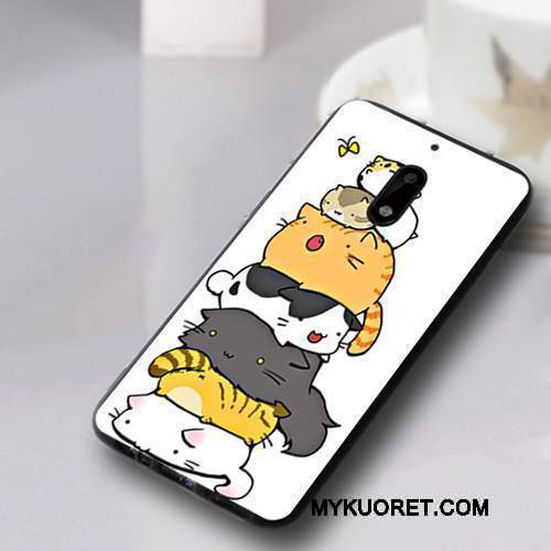 Kuori Nokia 6 Laukut Murtumaton Pesty Suede, Kotelo Nokia 6 Pehmeä Neste Puhelimen Kuoret Sininen